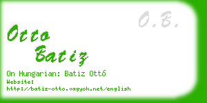 otto batiz business card